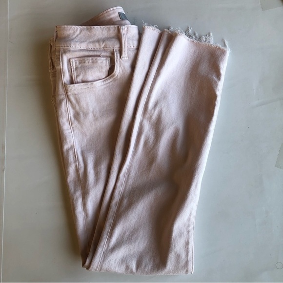 Mavi Viola High Waist Jeans Size 26/27 Raw Hem Ankle Pink‎ Denim - Picture 11 of 12